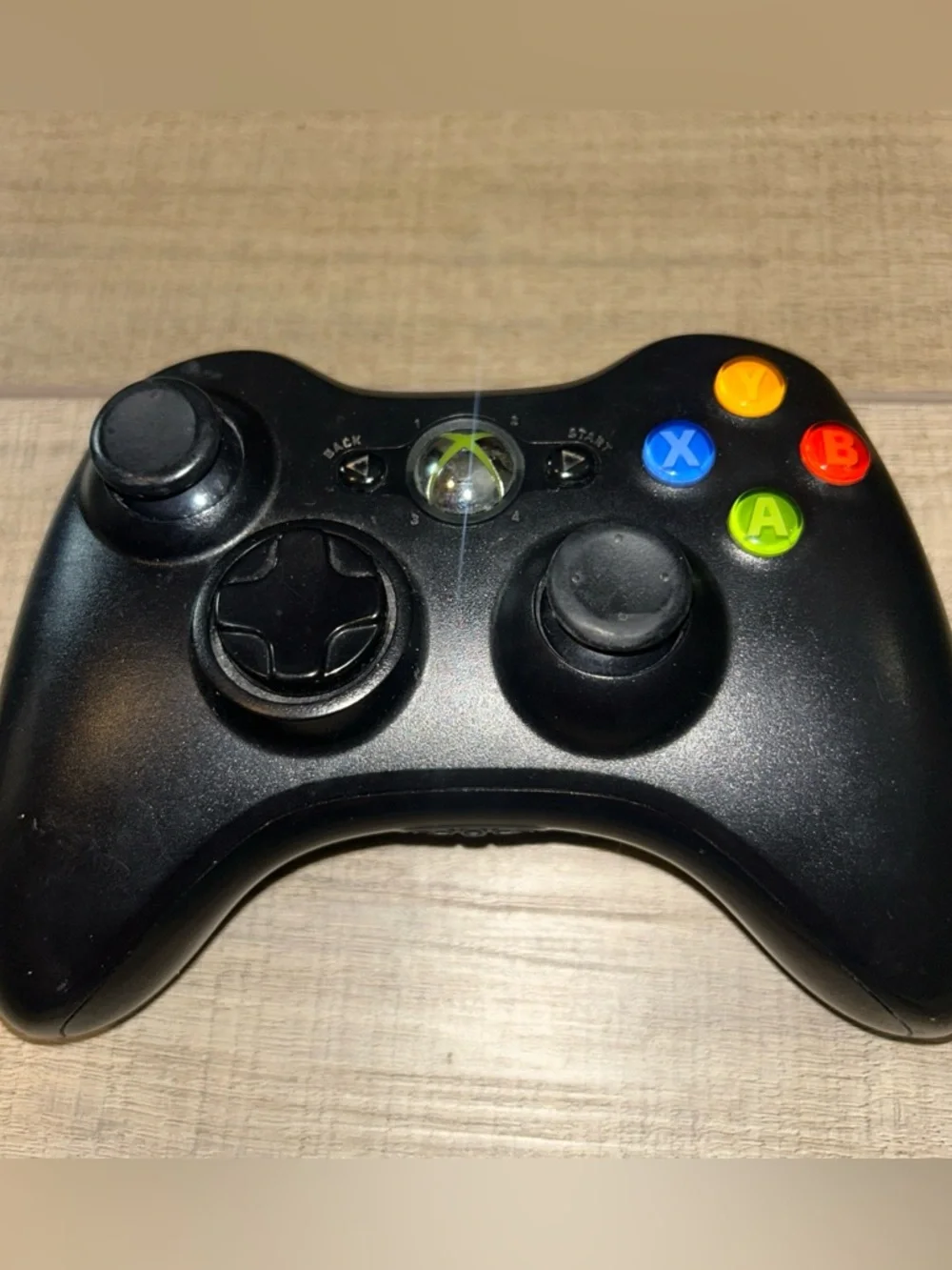 Xbox 360 Wireless Gaming Microsoft Controller Black Model X855106-002 No Battery